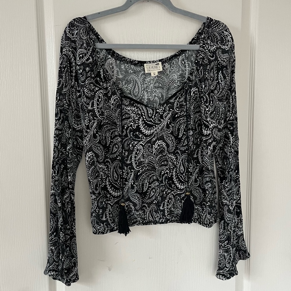 Pacsun LA hearts Paisley Bohemian flare sleeve